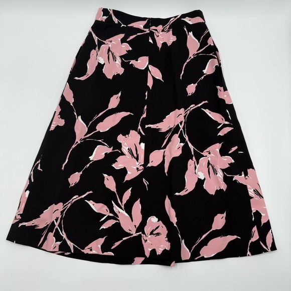 Escada Women’s Forever Romantic Floral Black Pink A Line Full Skirt 36 / 6 US - Picture 8 of 10